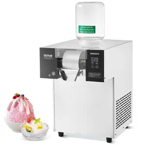 VEVOR Commercial Snowflake Ice Machine, 276LBS/24H Snowflake Ice Maker, Stainless Steel Ice Shaver Machine, Electric Snow Cone Maker, Air Cooling System for Rapid Heat Dissipation, for Bakery, Cafe