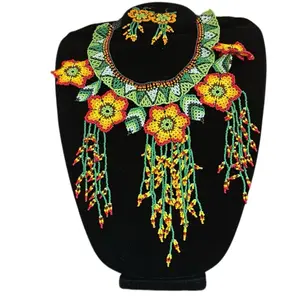Mexican beaded necklace set/ made in Chiapas