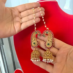 Antique Brass jhumka/earrings.