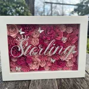 Flower name shadowbox