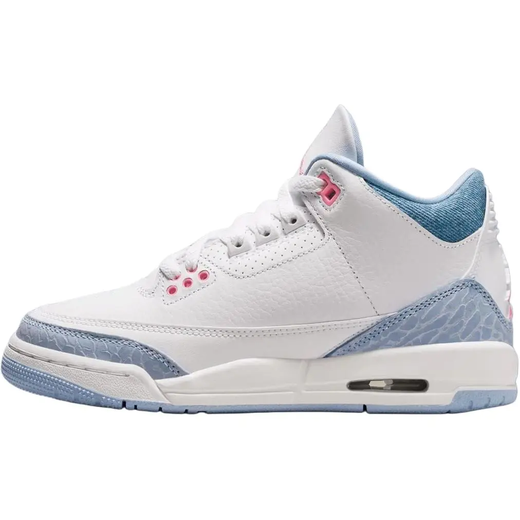 Air Jordan 3 Retro GS 'White Cobalt Bliss' Kids' Sports Sneakers, New Release, Retro Look, Youth Sizes