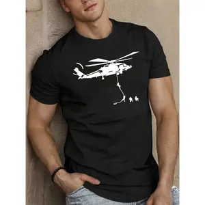 Men's Airborne Troops Short Sleeve T-Shirt – Military Inspired Casual Graphic Tee, Comfortable Streetwear for Veterans & Tactical Fans