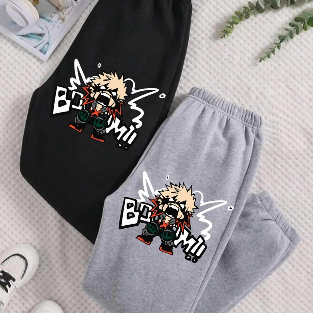 Katsuki Bakugo Anime Sweatpants, Anime Lover Sweatpants, Manga Tee, Katsuki Bakugo Anime Gift - Trendy Top Sweatpants, Cotton Graphic Casual Sweatpants, Fan Gift, Best Gift