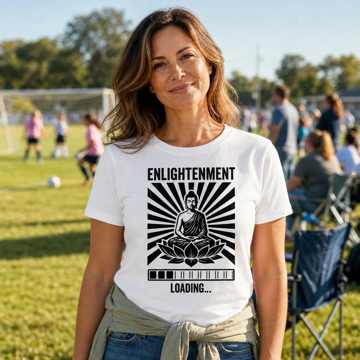 Enlightenment Loading T-Shirt | Funny Buddha Meditation Graphic Tee