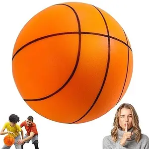 2026 Edition Upgrade - Silent Effect Passing with Ball - Indoor Silent Foam Orange 5 Size 8.3 inches Silent Basketball - Suitable for Children and Students - Low-noise Practice - Polyurethane Material - Fast Rebound - Impact-resistant Sports Ball