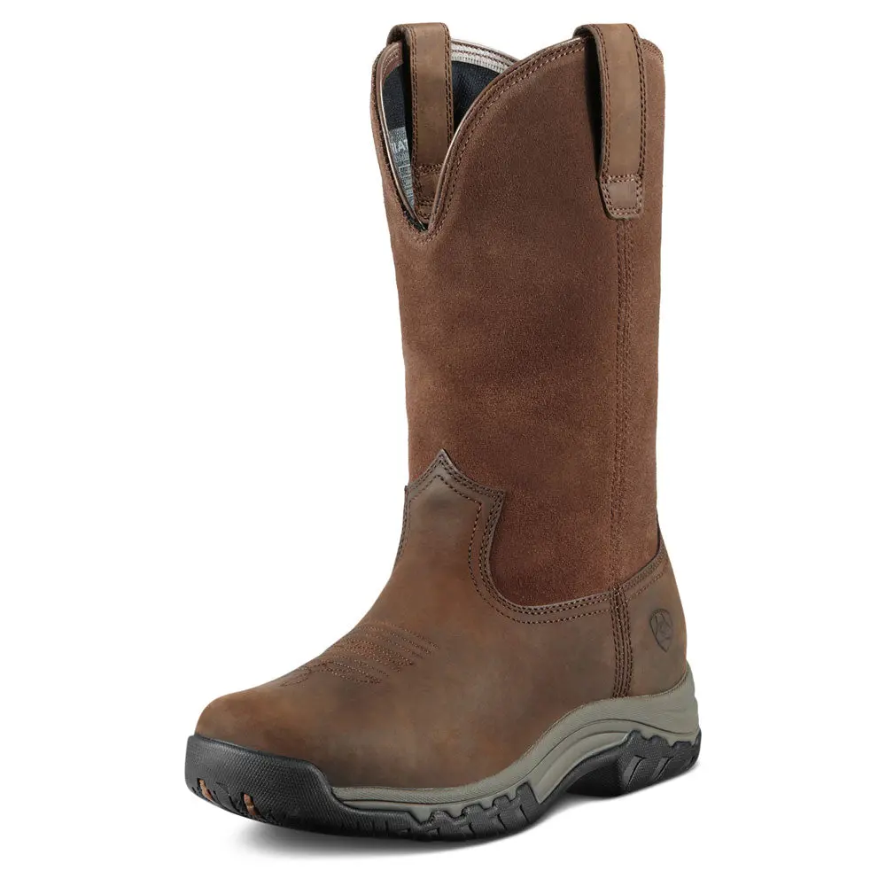 10011845 Ariat Women's Terrain Pull On Waterproof Boot - Distressed Brown