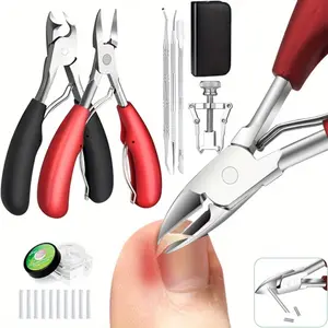 8PCS Stainless Steel Nail Care Set Podiatrist Toenail Pliers, Foot and Nail Care Tools,Pedicure Tools kit, Suitable for Men and The Elderly