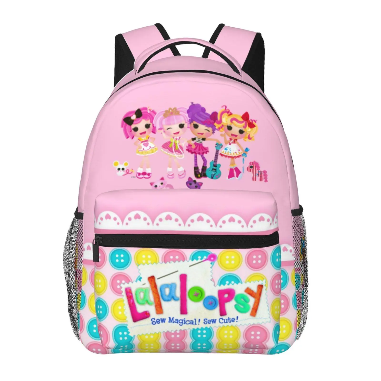 Lalaloopsy Kids School Backpack We're Lalaloopsy Netflix Lightweight Student Bookbag MGA Lalaloopsy Back to School Gift, Suitable for Multiple Age Groups