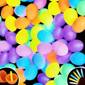 100pcs/200pcs Glow-In-The-Dark Easter Eggs Set, Classroom Decorations, Party Supplies, Easter Basket Fillers, Kids Party Favors, Party Favor Packs, Goodie Bag Filler