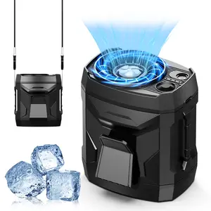 Waist Fan-Under Shirt Fan, 4 Speeds, Clip Fan, LED Lights, Rechargeable, Body Fan for Outdoor Workers, Fishermen, Warehouse Workers, Tourists, Gifts for Holiday