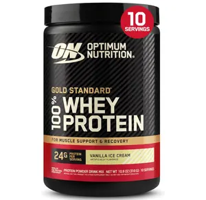 Optimum Nutrition Gold Standard 100% Whey Protein Powder, Vanilla Ice Cream, 0.68 Pound (Pack of 1)