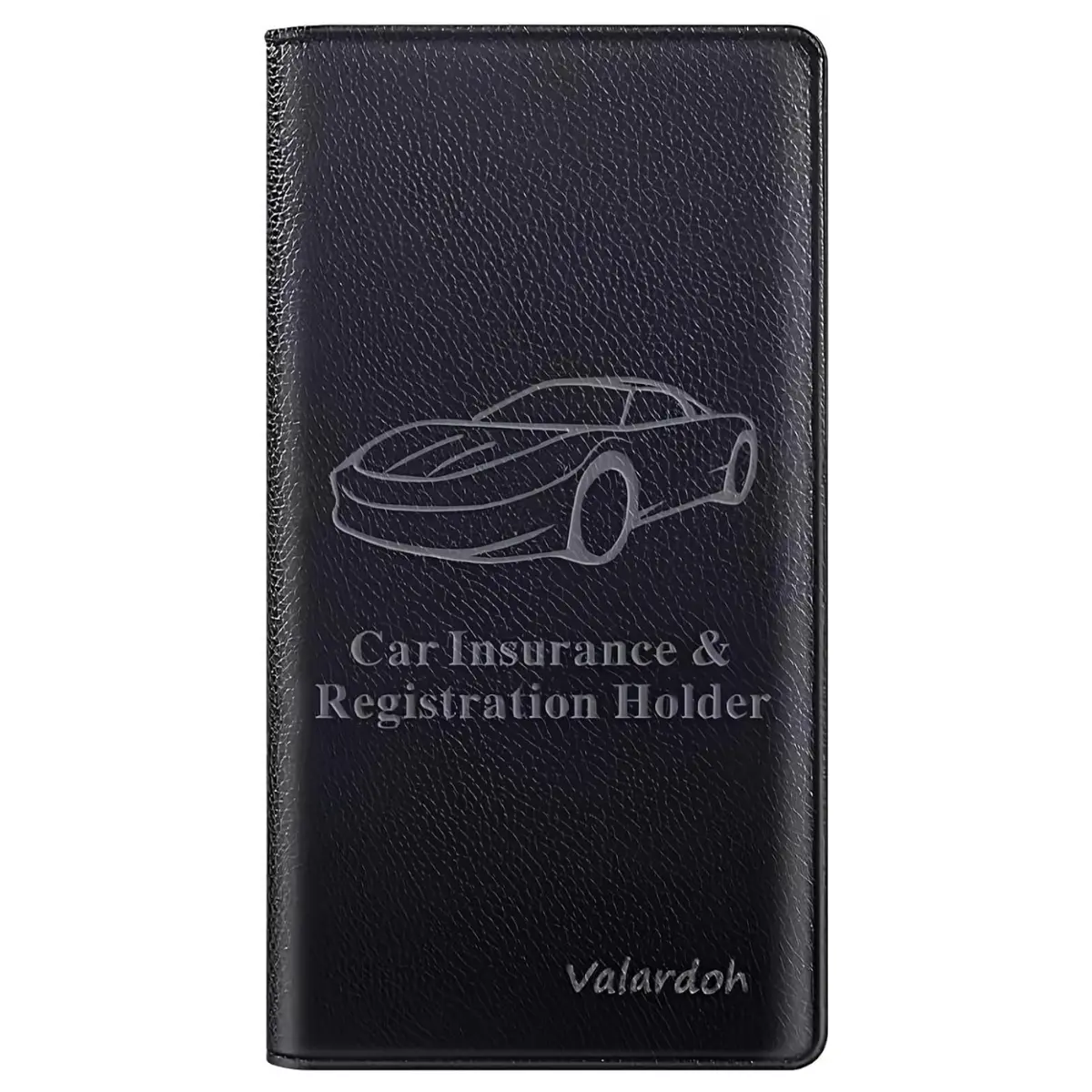Premium PU Leather PVC Car Document Pouch - Moisture Safe, Multi-Compartment, Built-In Organizer for Car Registration, Insurance Card, Driver License (No Strap, Black), Chic, Lovers, Friends, Unisex, Durable Passport Holders & Covers