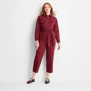 Women's Long Sleeve Zipper Jumpsuit - Future Collective
