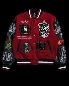 WWE Latino World Order Varsity Jacket, Retro Wrestling Streetwear Coat, Oversized Baseball Jacket, Trendy Fan Gift