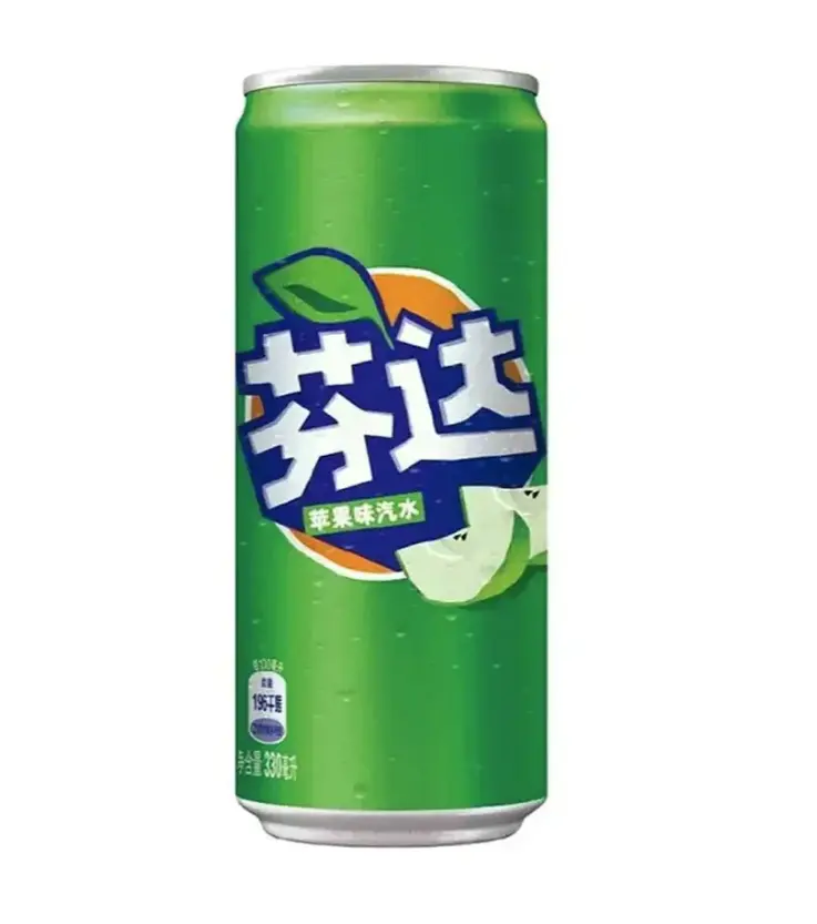 Fanta Apple 330mL - Refreshing Apple Flavor Soda Drink for Everyday Enjoyment