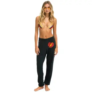 BOLT HEART SWEATPANTS - CHARCOAL
