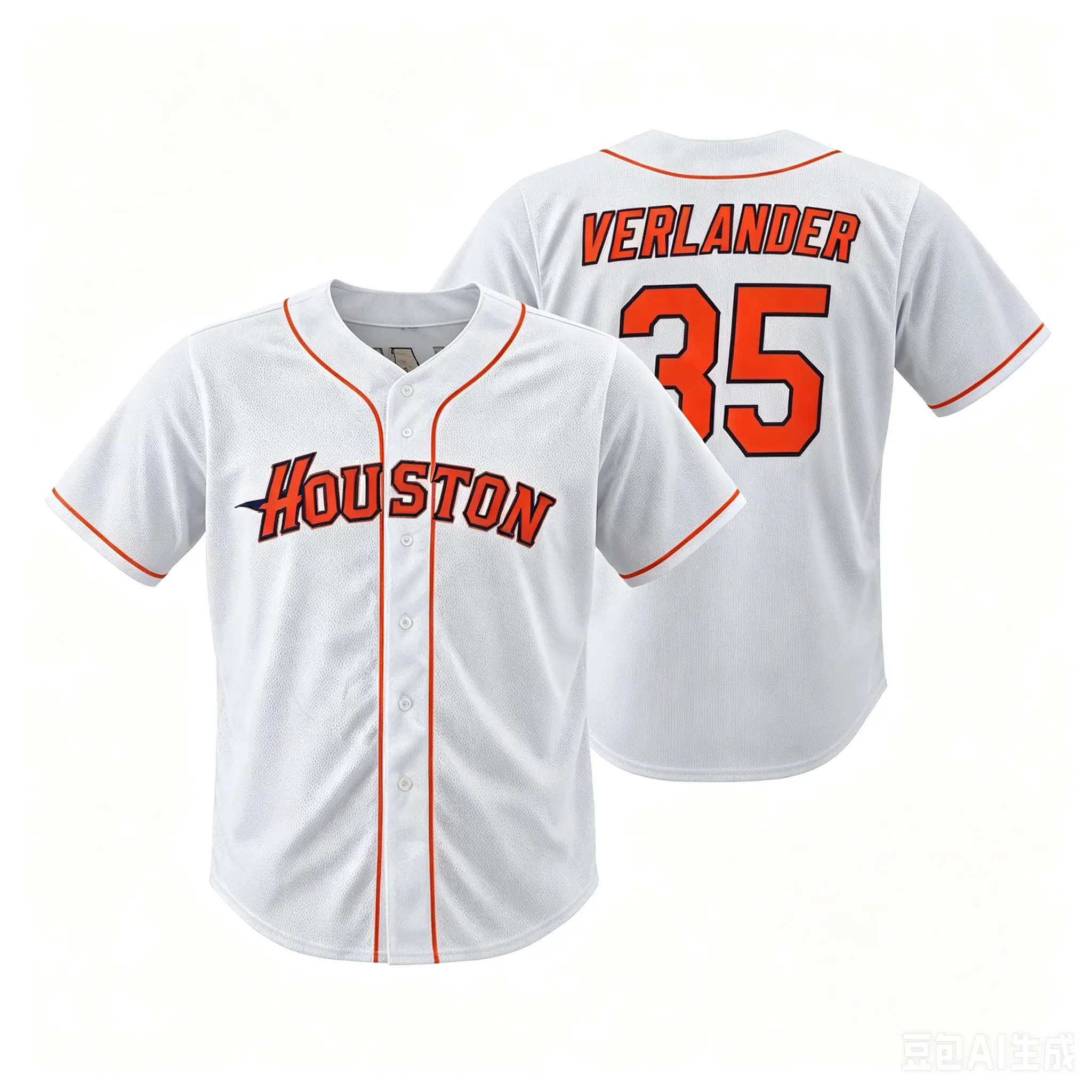 Men's Baseball Jersey #35  Letter and Number Embroidery Soft Fabric Ideal for Daily Wear by Baseball Fans