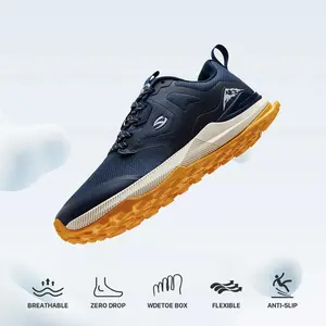 HOBIBEAR Men's Wide Toe Walking Shoes Zero Drop Non Slip Wear Resistant Sneakers