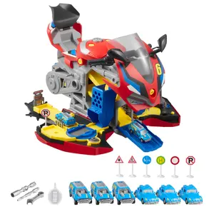 VEVOR Motorcycle Engine Toy,  25 Pieces, Motorcycle Mechanic Toy with Removable Parts, Lights & Sounds, Simulated Riding & Track Racing, Kids Mechanic Workshop Set for Toddler 3 Years and Up, Red
