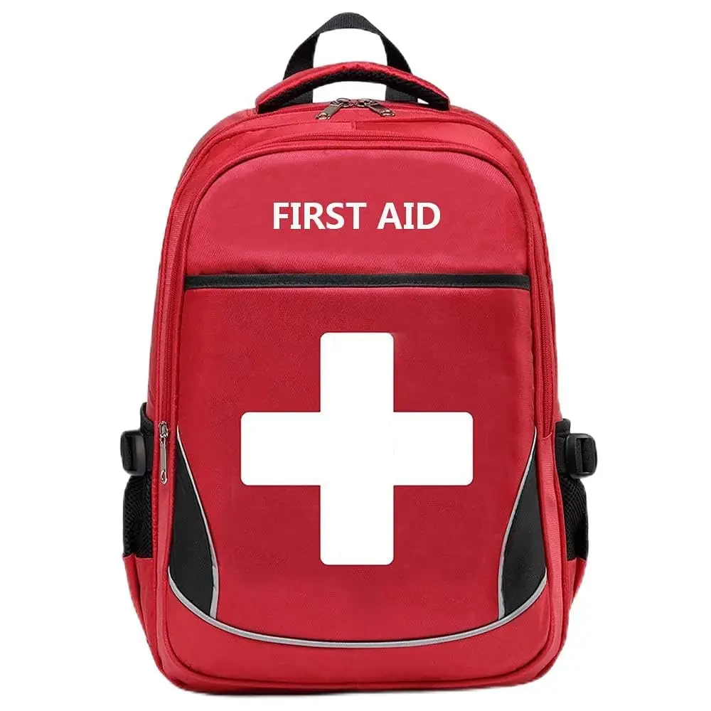 Waterproof Reflective Heavy-Duty Multi-Pocket Portable Empty Trauma Backpack, Healthcare Emergency Rescue Backpack with Multi-Compartment for Camping, Travel, Emergency Rescue Backpacks