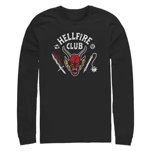 Men's Stranger Things Hellfire Club Costume Long Sleeve Shirt