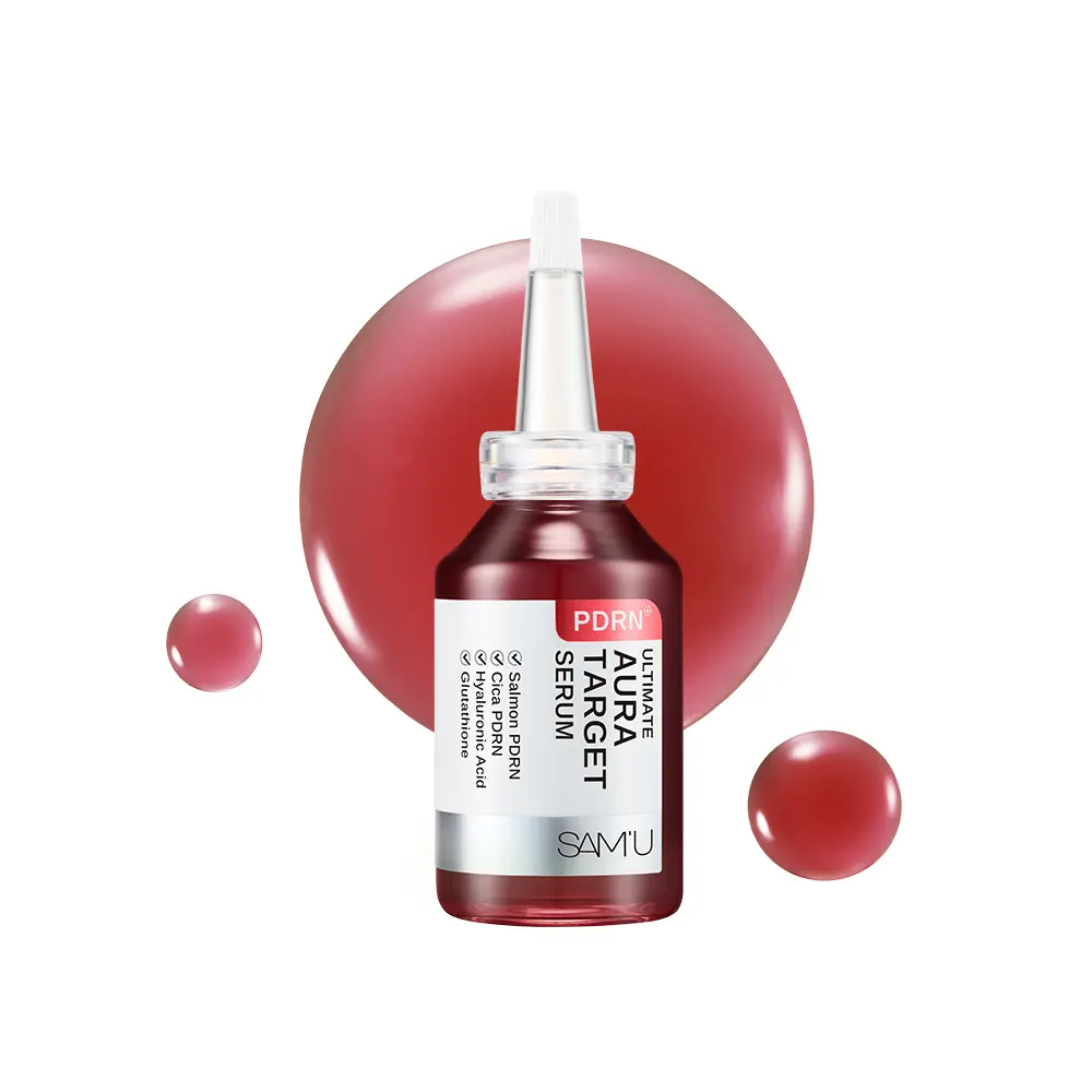 SAM'U PDRN Ultimate Aura Target Serum 35ml - Brightening & Glow-Enhancing with Niacinamide & Sakura Extract for Youthful Radiance Restore Lightweight