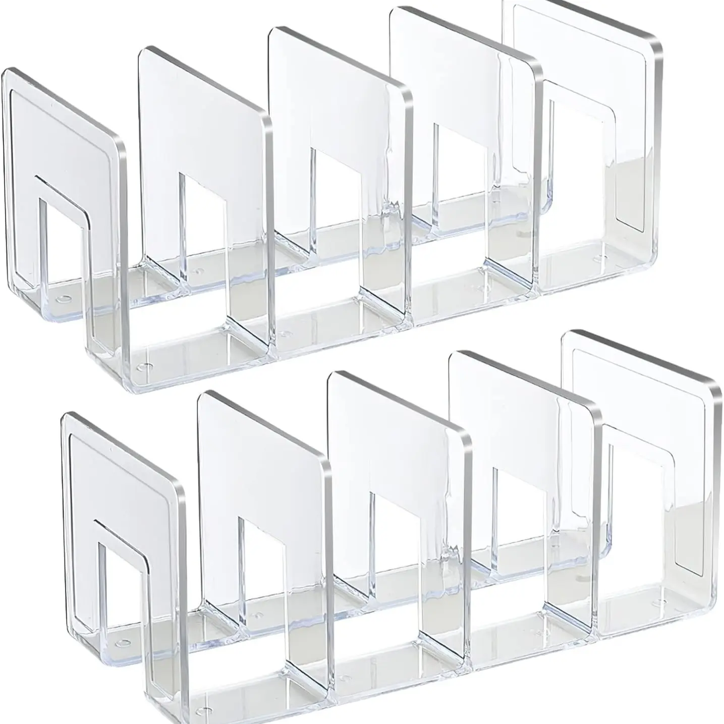 2-Pack Transparent 4-Compartment Bag Organizer, Closet Divider for Handbags, Scarves, Ties, Rack Storage Solution, Essential Wardrobe Accessory, Clear storage rack, Closet Organiser
