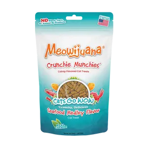 Meowijuana Crunchie Munchies - Seafood and Catnip Flavor Cat Treats