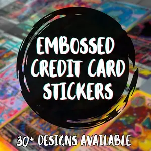 Embossed Holographic Debit/Credit Card Decal Small Chip Only