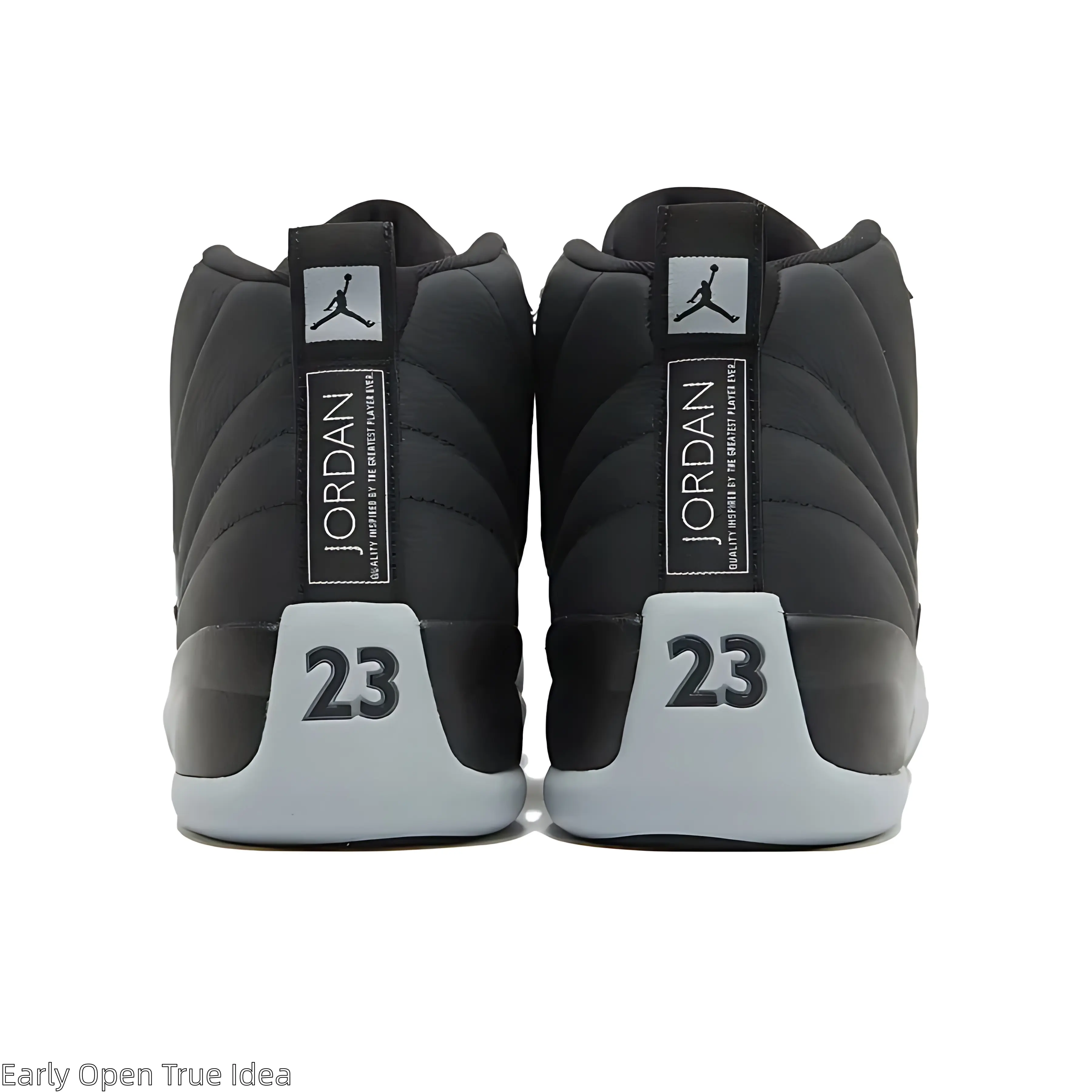 Brand New Sealed Unisex Two-Tone Black Ash Grey Leather High Top Athletic Shoes Packaged with Original Shoe Box Classic Vintage Basketball Footwear for Men Women Casual Street Outfits