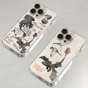 Toothless Dragon Couple iPhone Case  |   Matching Set for iPhone 16/15/14/13/12/11/X/Xr/XS Max/Pro Max/Mini |   Soft TPU Shockproof Cover |   How to Train Your Dragon Inspired Design Smartphone Cellphone