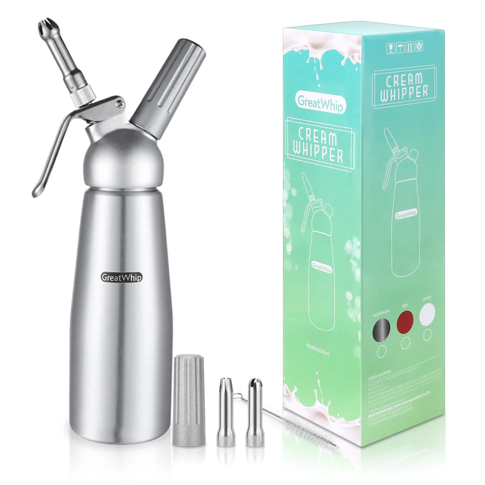 GreatWhip Sturdy Cream Dispenser 3-in-1 Multipurpose Cream Dispenser Practical And Sturdy Homeware Cream Dispenser