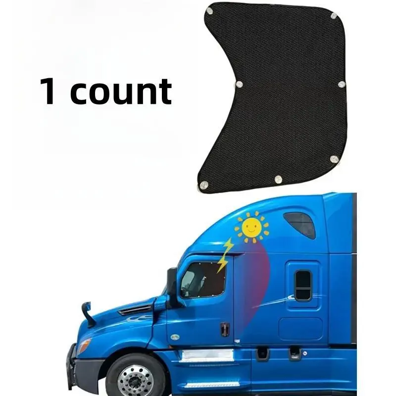 Truck Side Window Sunshade with Suction Cups, UV Protective Car Side Window Sunshade, Easy Installation Car Accessories for All Truck Types, Semi Truck Sunshade, Truck Window Shades