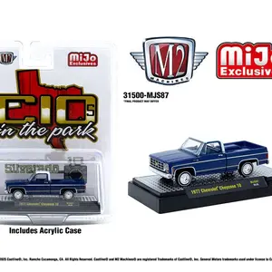 M2 Machines 1:64 1977 Chevrolet Cheyenne 10 – Blue – C10s In The Park – MiJo Exclusives Limited Edition
