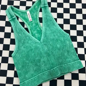 Zenana Ribbed Cropped Tanks