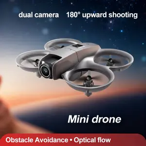 180° Adjustable Dual Camera GT3 Mini Drone, Intelligent Obstacle Avoidance Quadcopter, Optical Flow Positioning, WiFi FPV RC Drone with Protective Guard Design, Easy Fly Drone Toy Gift for Kids and Beginners