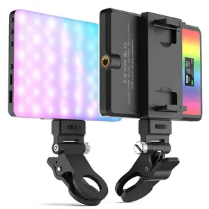 RGB Colorful Selfie Fill Light, 1 Count 360° Full Color LED Phone Light with Cold Shoe Mount Holder for Selfie/Makeup/ Video, USB Rechargeable Selfie Light for Phone/Tablet/Camera, Selfie Led Lights