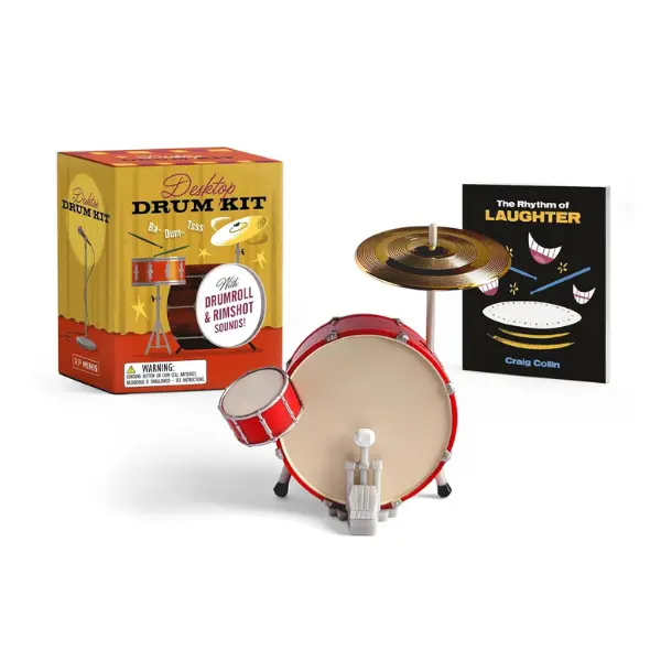Children's Literature & Art Paperback Book: Desktop Drum Kit (RP Minis) with Drumroll, Rimshot Play Sounds, Percussion & Drum Cymbal - Craig Collin