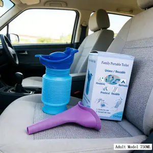 Large Capacity 750ML Emergency Urinal, Unisex Portable Car Urinal, Leak-Proof Hygiene Tool for Camping Supplies and Long Trips, Portable Travel Toilet