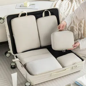 6-Piece Compression Packing Set, Durable Polyester Material, Lightweight Travel Organizer for Luggage & Clothes, Hand Wash or Professional Dry Clean, Travel Organizer Bag