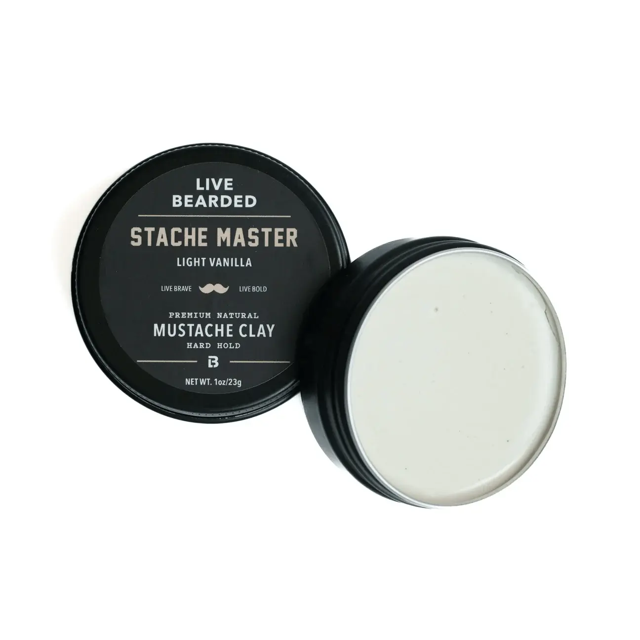 Live Bearded Mustache Clay - Training & Styling Balm (Medium or Hard Hold)
