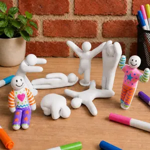 Chameleon Game – Paint Kit – 3D Printed Hide & Seek Minis | DIY Blank Figurine Set | Viral Desk Toy & Gamer Gift