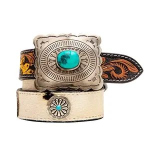 Klepto Hand-Tooled Concho Women’s Belt