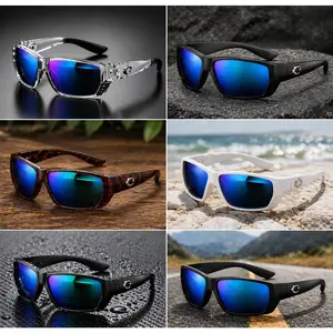 Costaego Polarized UV400 Sport Sunglasses Outdoor Fishing Driving Anti-Glare Clear Vision Glasses