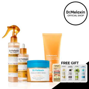 [Dr.Melaxin Official] Kojic Acid Turmeric Amber Face & Body Care Bundle, Dark Spot & Pigmentation Care for Uneven Skin Tone Radiant