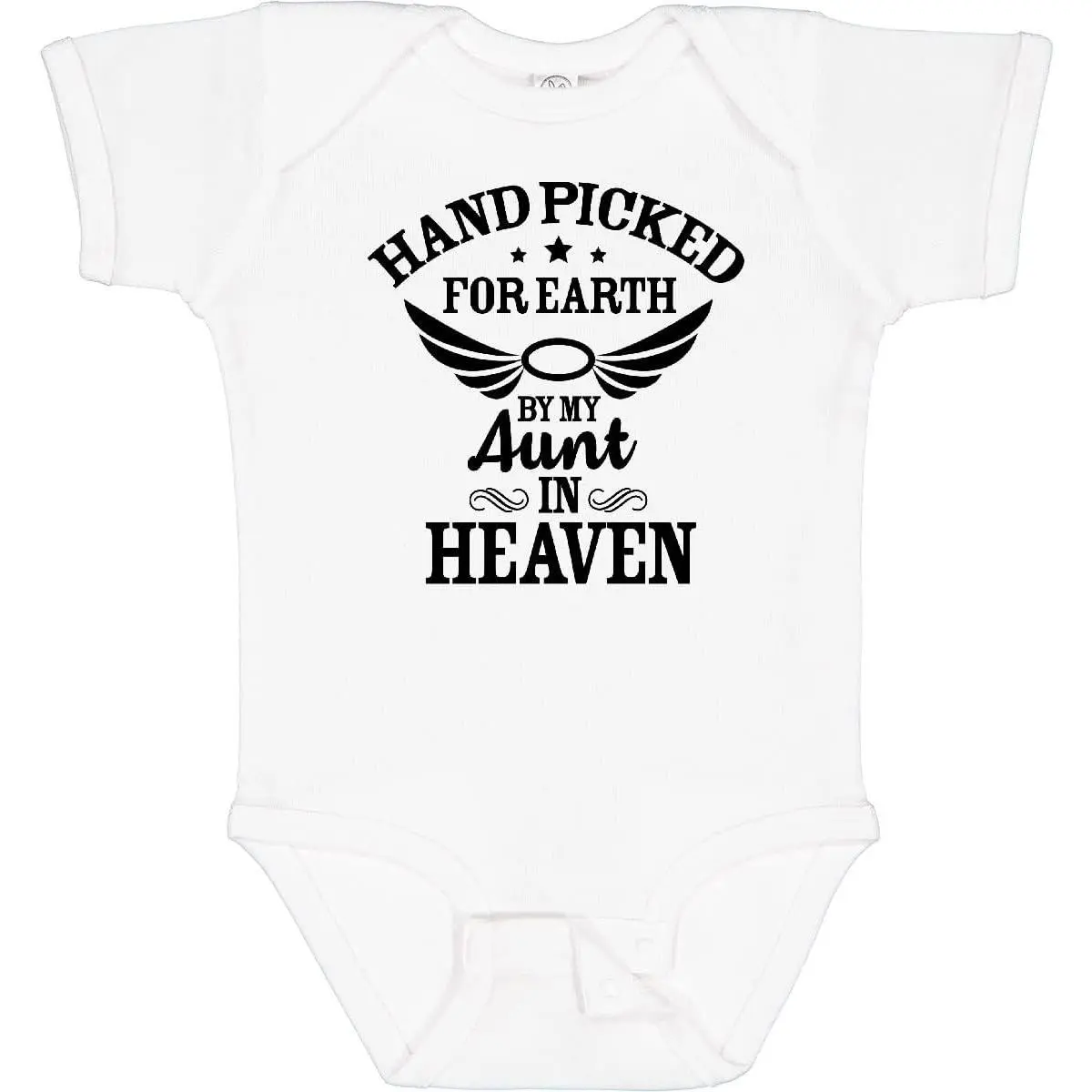 Handpicked for Earth By My Aunt in Heaven with Angel Baby Bodysuit