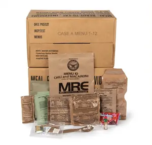 2026 Inspection MRE, U.S. MRE Meals, Emergency Supplies, Emergency Food Supply, Survival Food, Freeze Dried Food w/Flameless Heater, Ready Meals (Variety Pack of 24) – (A & B Case Fresh Stock) MREs have 20 Year Shelf Life From Inspection Date