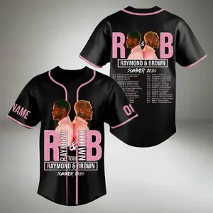 The R&B Tour Baseball Jersey Custom Name Number, Tour 2026, Hip Hop Outfit, Personalized Jersey