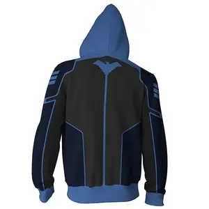 Men's Hero Robin Drake Superhero Digital Print Fleece Hoodie Pullover Tops - Longsleeves, Casual, High-Quality Soft Fabric, Relaxed Fit, Kangaroo Pocket, Vibrant Colors, Distinct Emblems, Anime Cosplay Merchandise, Outfits Inspo