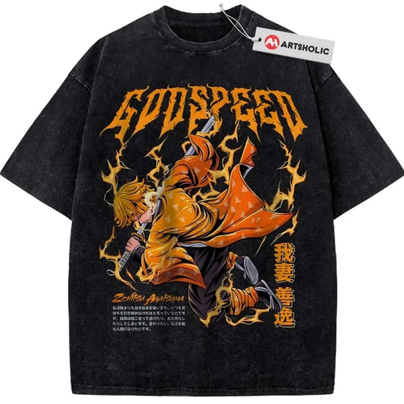 Zenitsu Agatsuma Shirt, Demon Slayer Shirt, Anime Shirt, Vintage Tee